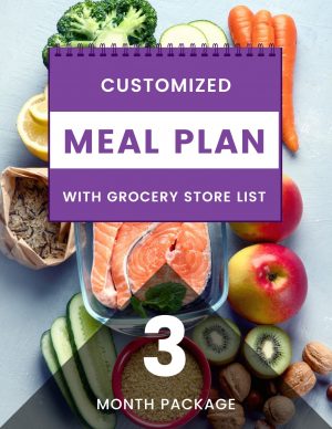 Customized Meal Plan with Grocery Store List (Quarterly)
